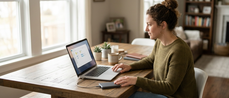 Organizing Home File Backups with Clear Naming and Storage Layers